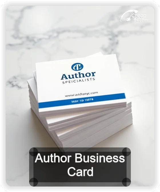 Author business card design sample