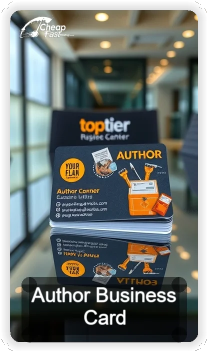 Author business card design sample