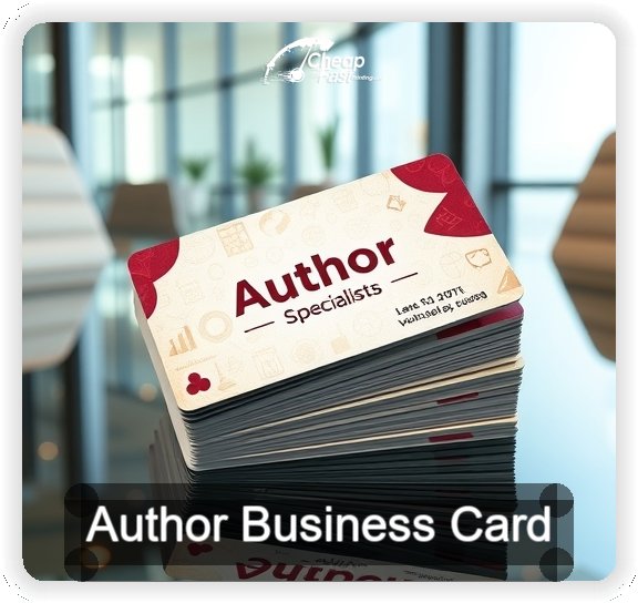 Author business card design sample