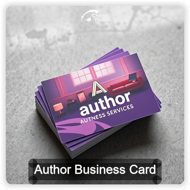 Author business card design sample