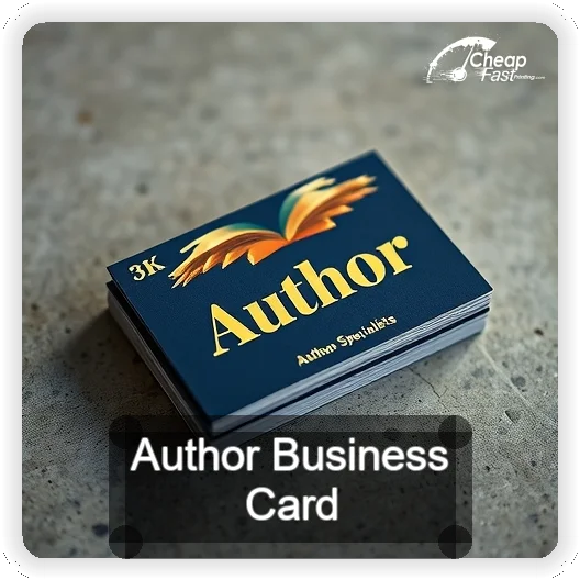 Author business card design sample