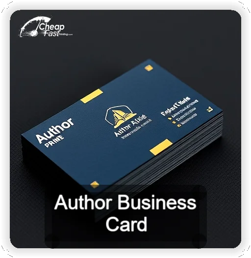 Author business card design sample
