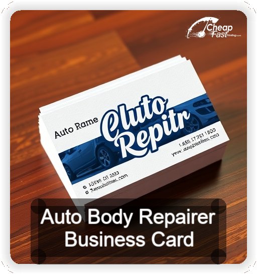 Auto Body Repairer business card design sample
