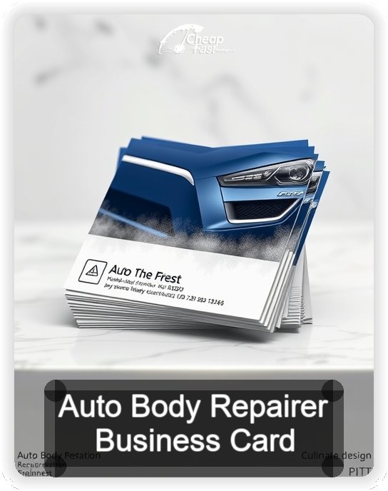 Auto Body Repairer business card design sample