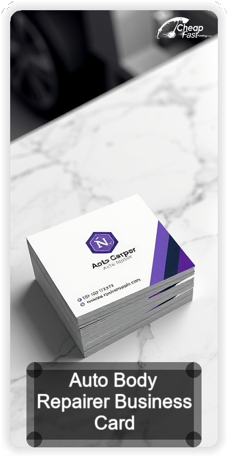 Auto Body Repairer business card design sample