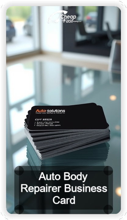 Auto Body Repairer business card design sample