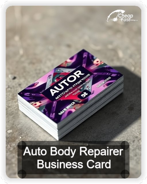 Auto Body Repairer business card design sample