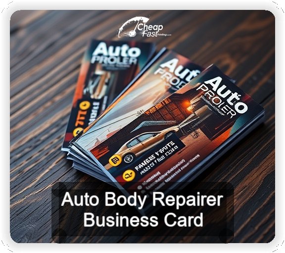 Auto Body Repairer business card design sample
