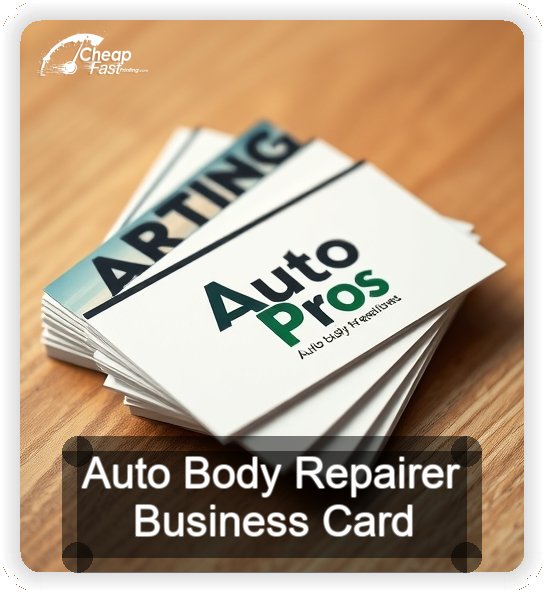 Auto Body Repairer business card design sample