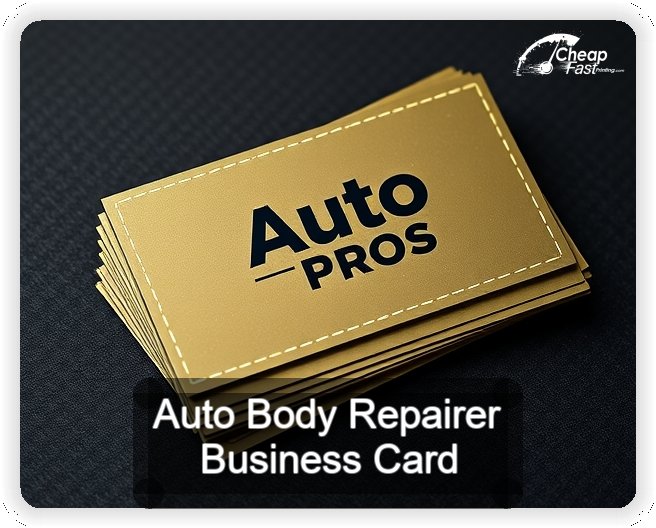 Auto Body Repairer business card design sample