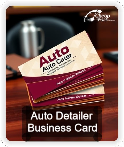 Auto Detailer business card design sample