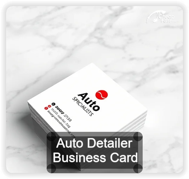 Auto Detailer business card design sample
