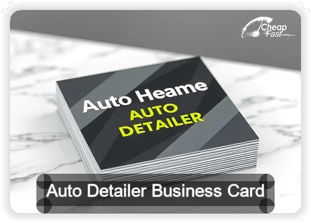 Auto Detailer business card design sample