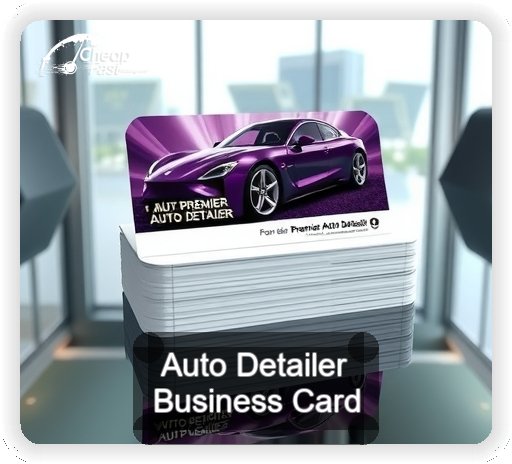 Auto Detailer business card design sample