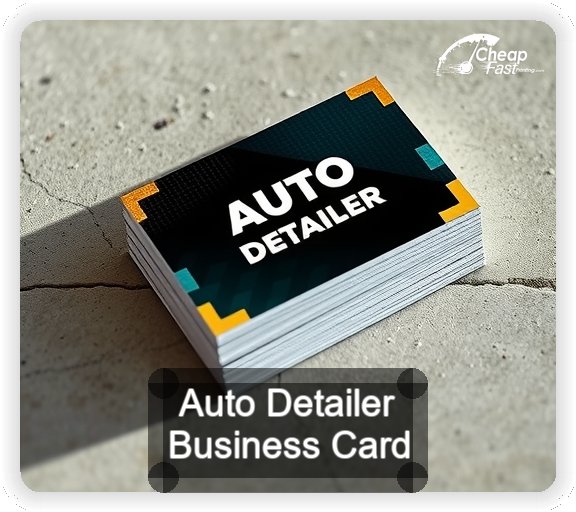 Auto Detailer business card design sample