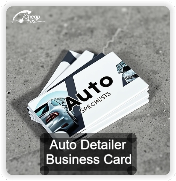 Auto Detailer business card design sample