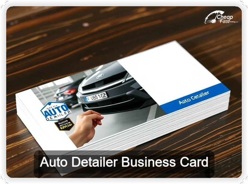 Auto Detailer business card design sample