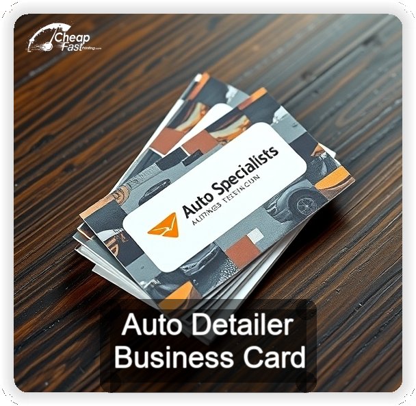 Auto Detailer business card design sample