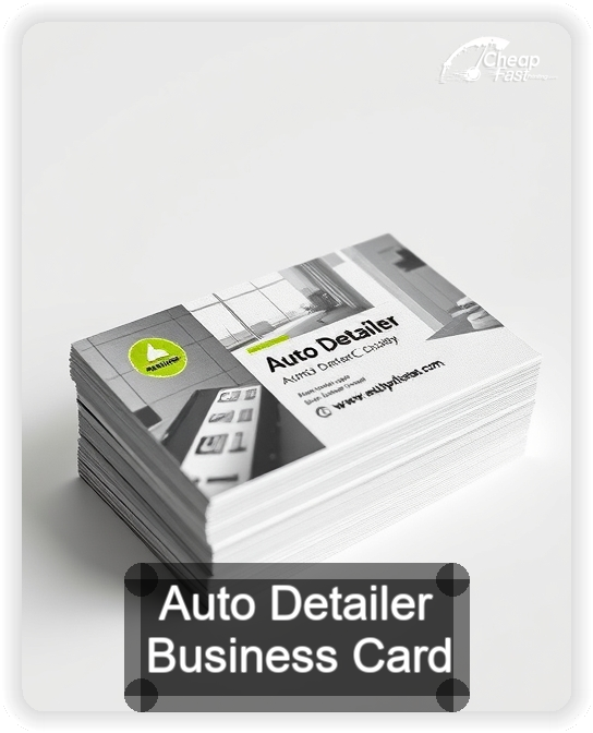 Auto Detailer business card design sample