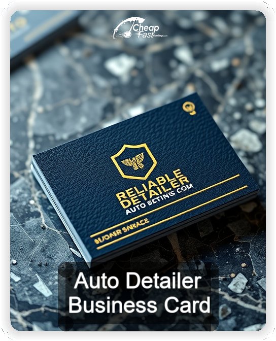 Auto Detailer business card design sample