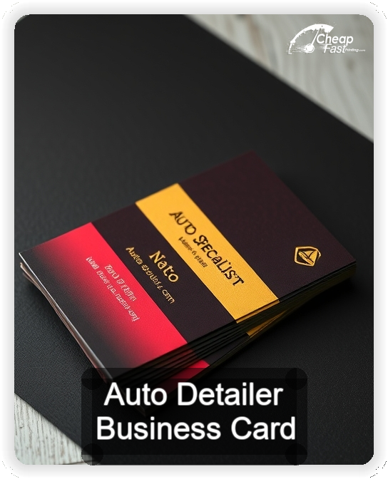 Auto Detailer business card design sample