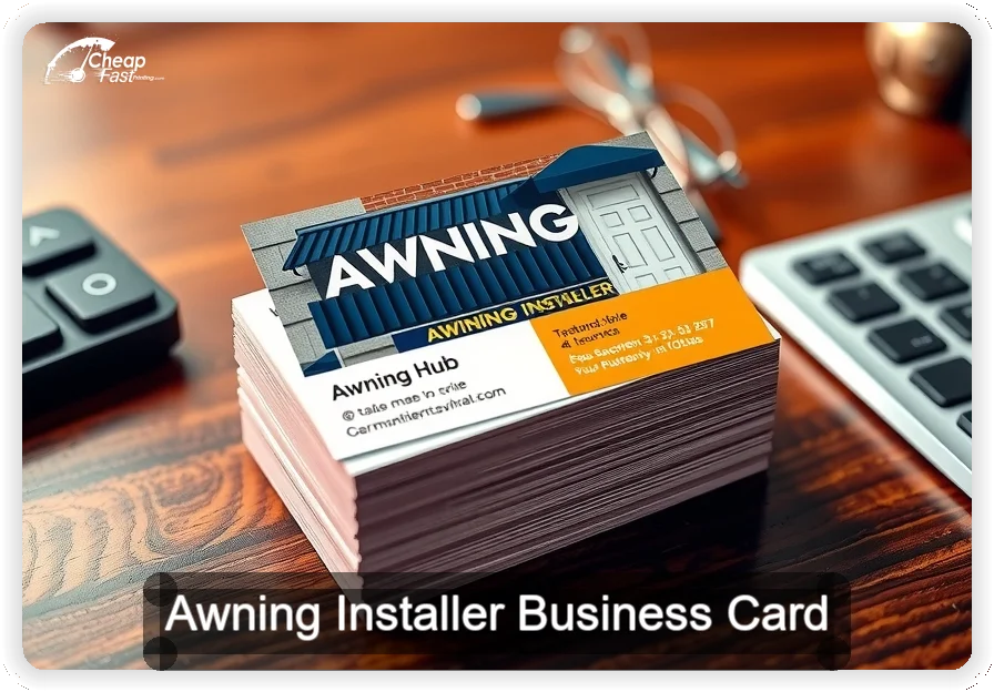 Awning Installer business card design sample
