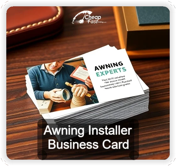 Awning Installer business card design sample