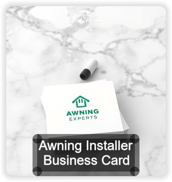 Awning Installer business card design sample
