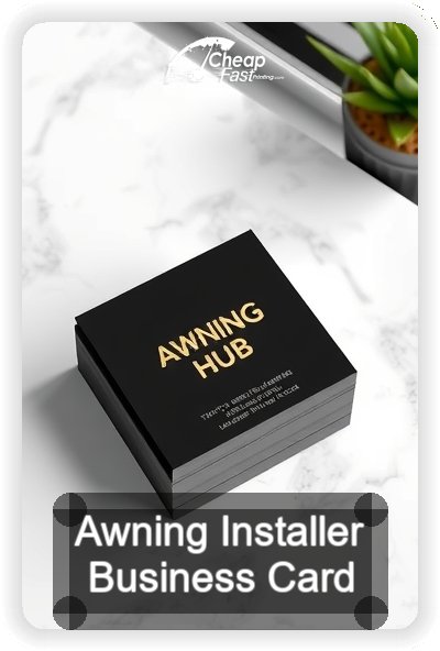 Awning Installer business card design sample