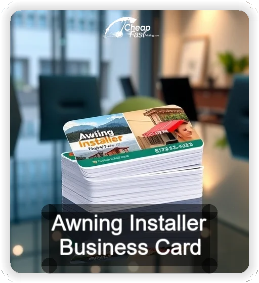 Awning Installer business card design sample
