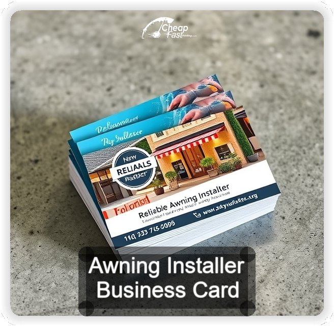 Awning Installer business card design sample