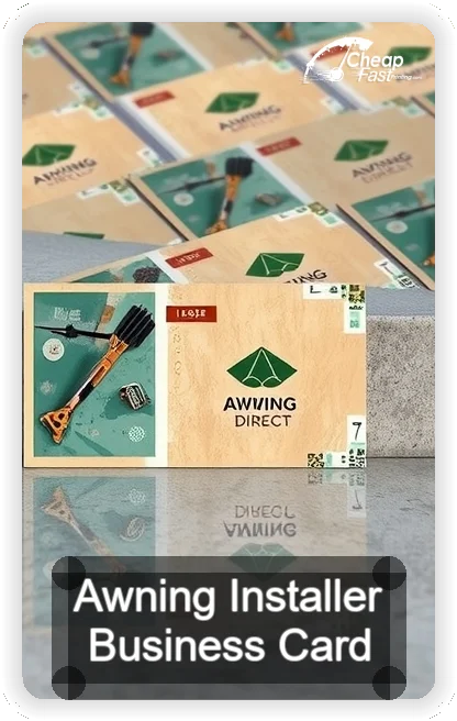 Awning Installer business card design sample