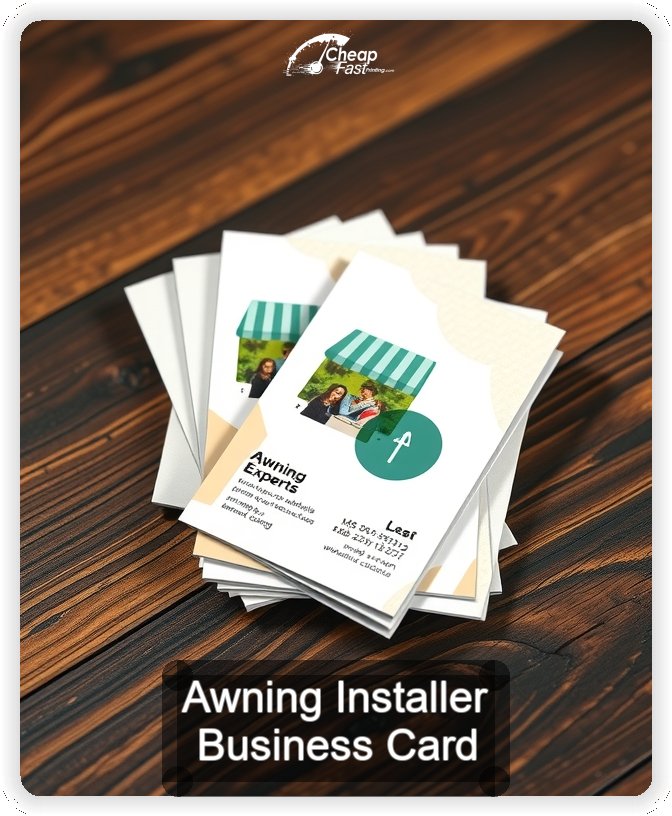 Awning Installer business card design sample