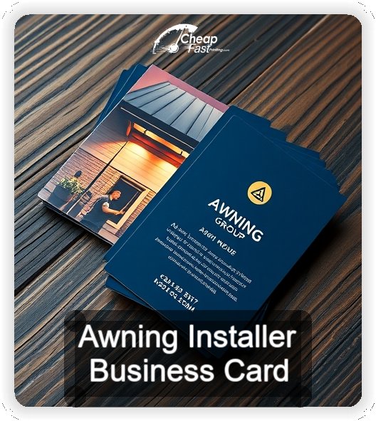 Awning Installer business card design sample