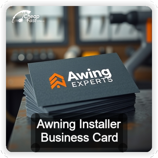 Awning Installer business card design sample