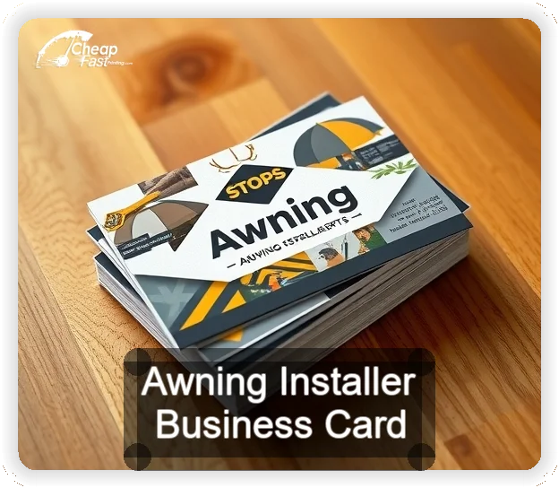 Awning Installer business card design sample