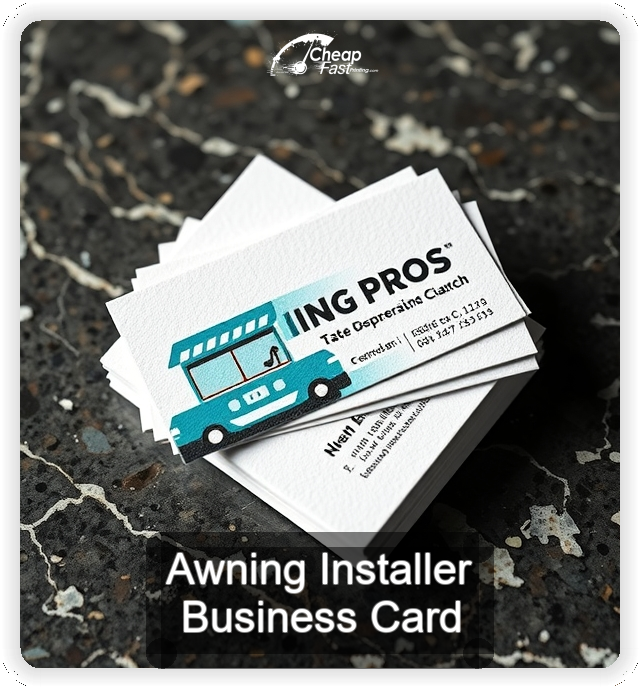 Awning Installer business card design sample
