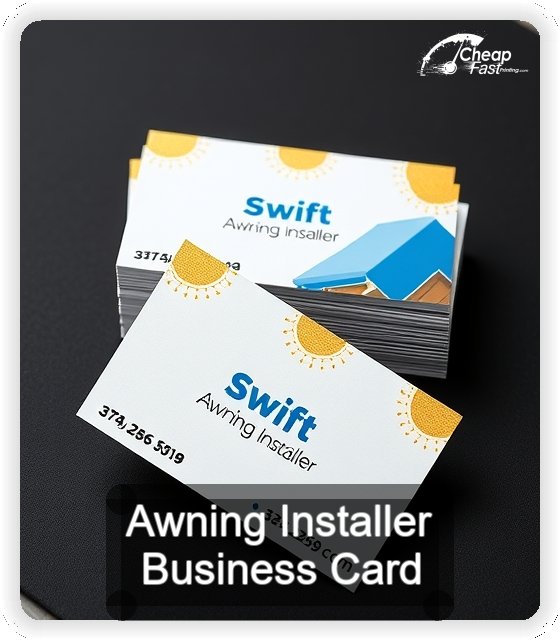 Awning Installer business card design sample