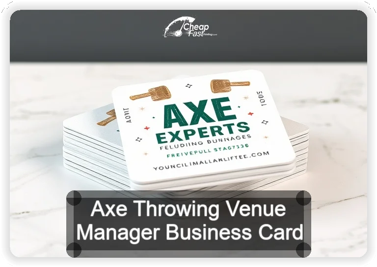 Axe Throwing Venue Manager business card design sample