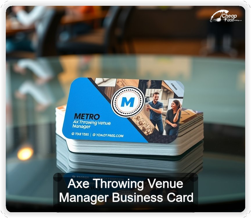 Axe Throwing Venue Manager business card design sample