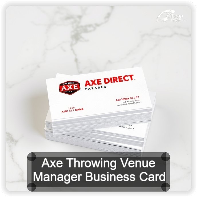 Axe Throwing Venue Manager business card design sample