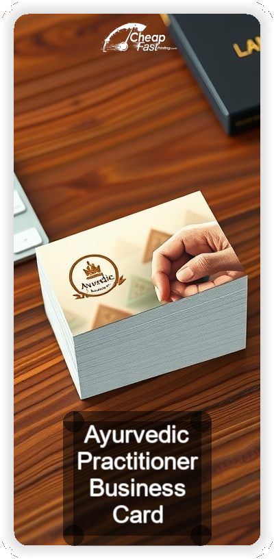 Ayurvedic Practitioner business card design sample