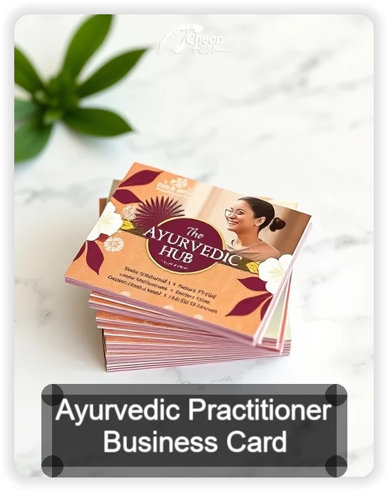 Ayurvedic Practitioner business card design sample