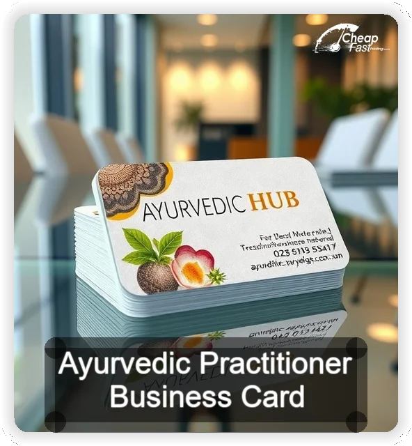 Ayurvedic Practitioner business card design sample