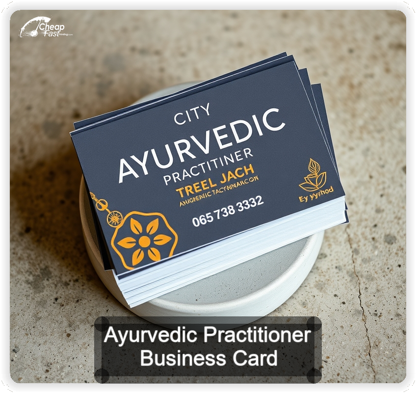 Ayurvedic Practitioner business card design sample