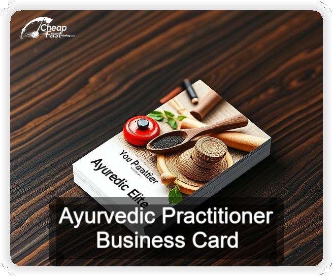 Ayurvedic Practitioner business card design sample