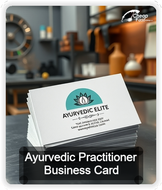 Ayurvedic Practitioner business card design sample