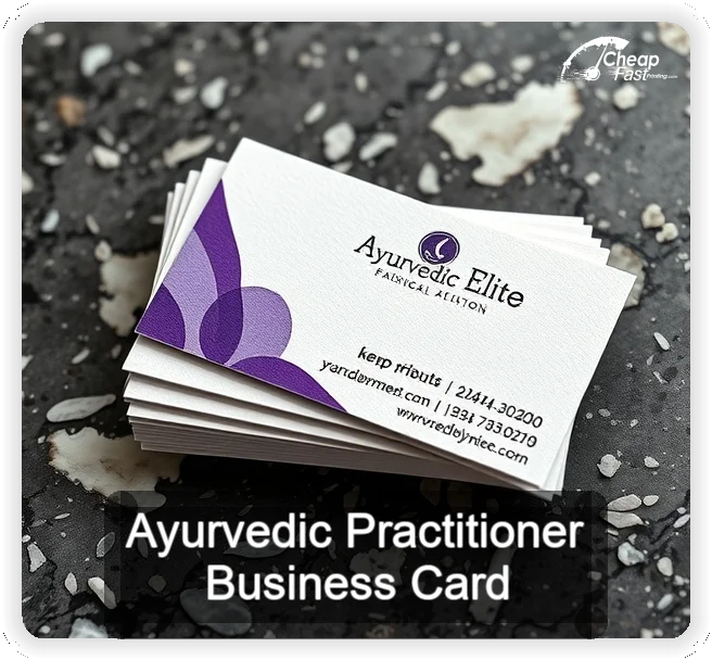 Ayurvedic Practitioner business card design sample