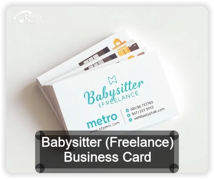 Babysitter Freelance business card design sample