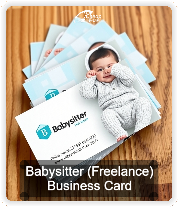 Babysitter Freelance business card design sample